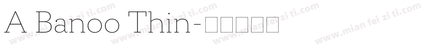 A Banoo Thin字体转换